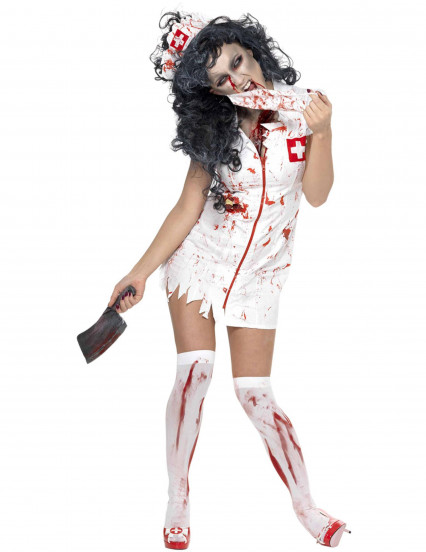 Kostume zombiesygeplejerske til kvinder halloween 3