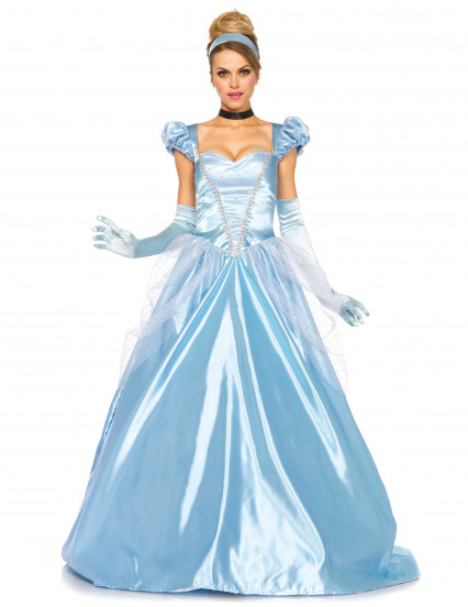 Kostume blå prinsessekjole kvinde 1