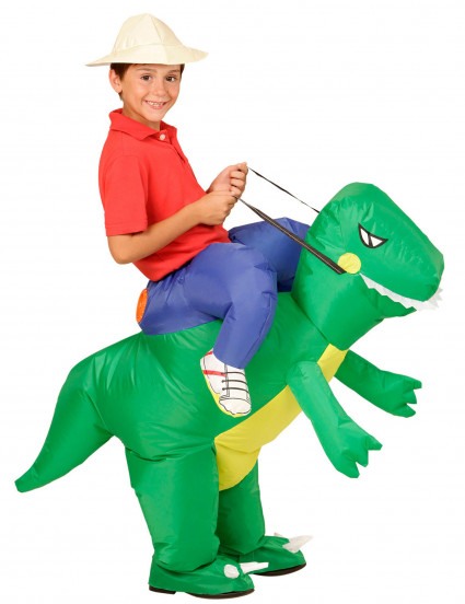 Kostume udforsker på ryggen af dinosaur til børn 1