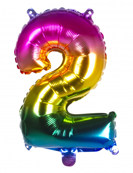Aluminium ballon flerfarvet 35 cm 3