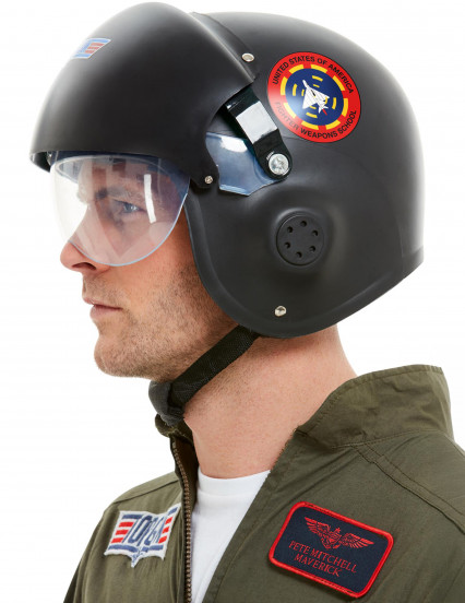 Luksus Top Gun™  hjelm sort - voksen 4