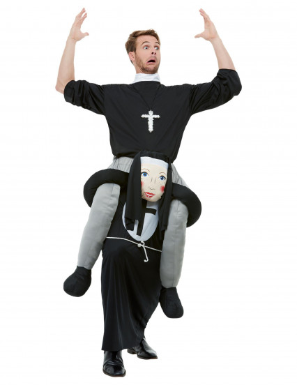 Mænds voksen nonnekostume 1