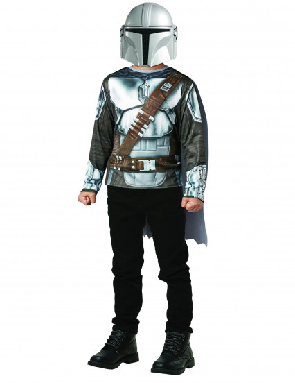 Sæt med The Mandalorian™ top pg maske til børn Sæt med The Mandalorian™ top pg maske til børn