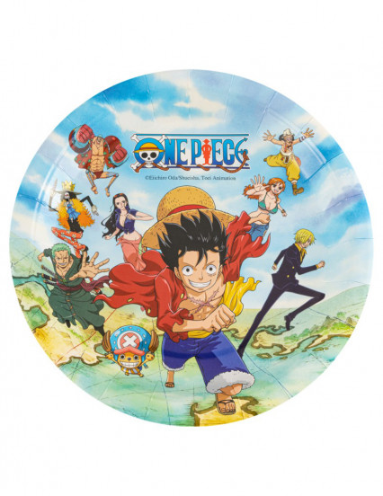 Sæt med 8 One Piece™ papirplader 23 cm 1