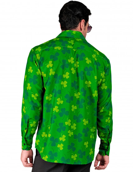 St. Patrick's Day Shamrock langærmet skjorte til mænd 3